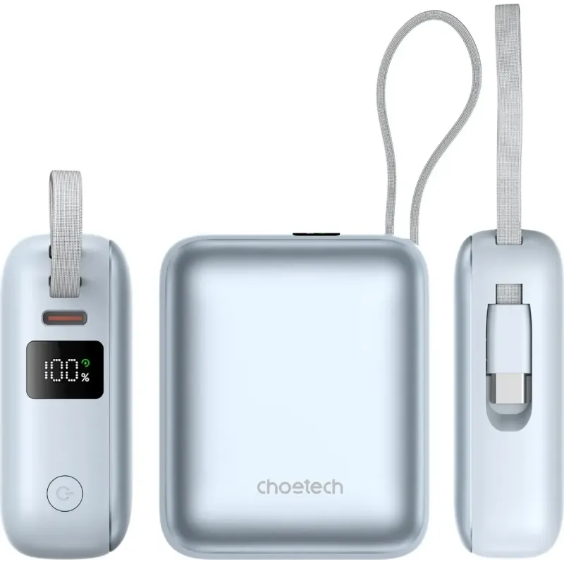 Портативное зарядное устройство (павербанк) Choetech B832 10000mAh 35W Light Blue (B832-LBE)