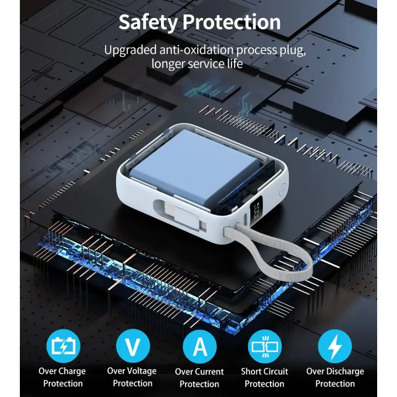 Портативное зарядное устройство (павербанк) Choetech B832 10000mAh 35W Light Blue (B832-LBE)