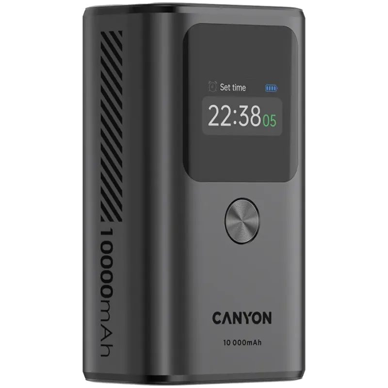 Портативний зарядний пристрій (павербанк) Canyon OnPower 130 10000mAh 30W Grey (CNS-CPB130DG)