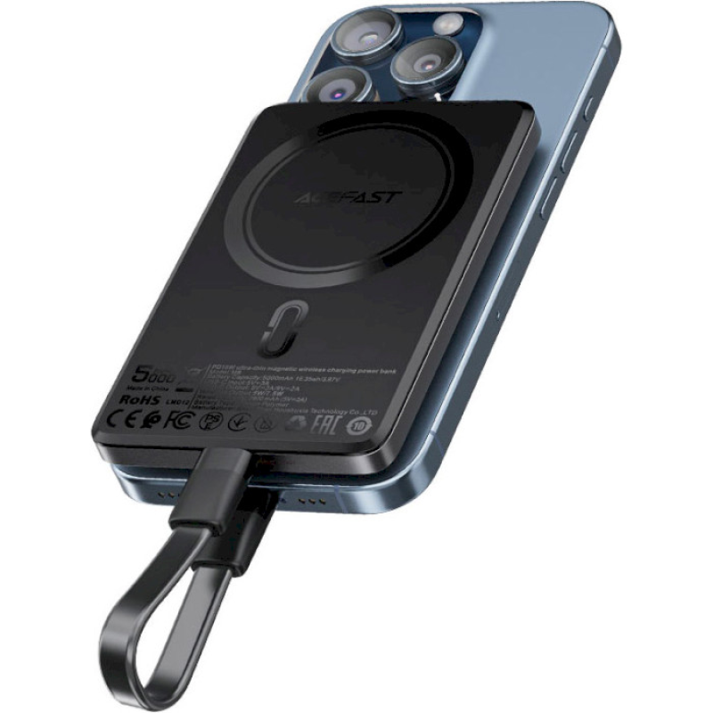Портативное зарядное устройство (павербанк) Acefast M8 50000mAh Black (6974316283386)