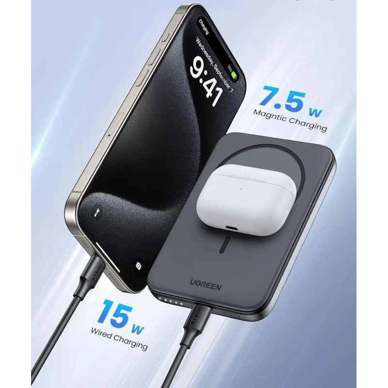Портативний зарядний пристрій (павербанк) UGREEN PB724 Nexode 12000mAh 100W Gray (35526)
