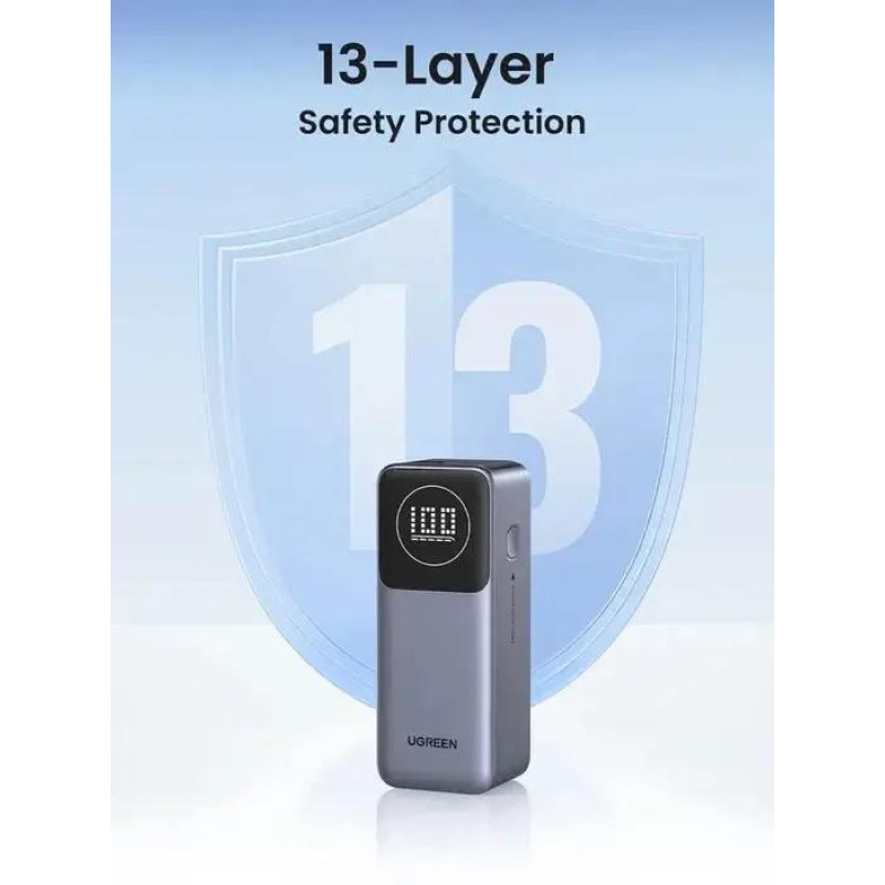 Портативний зарядний пристрій (павербанк) UGREEN PB724 Nexode 12000mAh 100W Gray (35526)