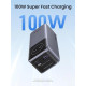 Портативний зарядний пристрій (павербанк) UGREEN PB724 Nexode 12000mAh 100W Gray (35526)
