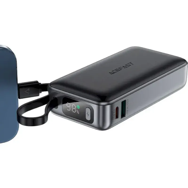 Портативное зарядное устройство (павербанк) Acefast M7 10000mAh 30W Black (6974316283379)
