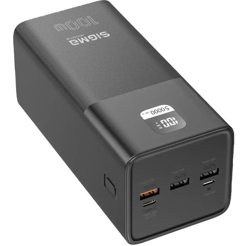 Портативное зарядное устройство (павербанк) Sigma mobile X-power SI50A6QLX 50000mAh Black