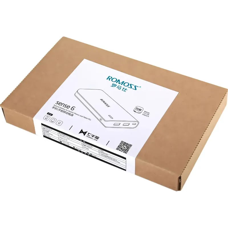 Портативний зарядний пристрій (павербанк) Romoss Sense 6 20000mAh 22,5W White (PPH80-611-1121H)
