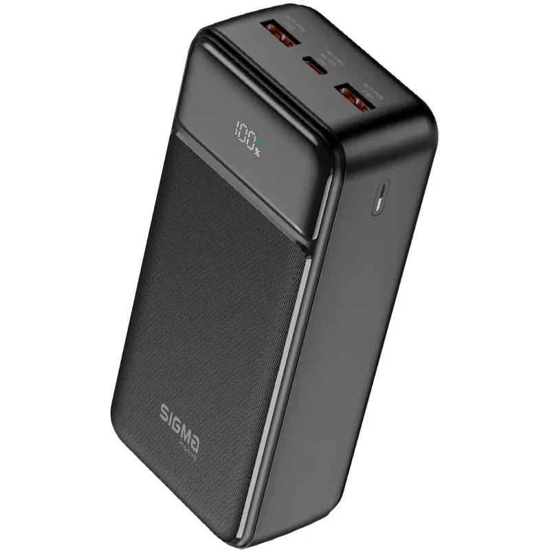 Портативное зарядное устройство (павербанк) Sigma mobile X-Power SI30A4QL 30000mAh Black (4827798787311)