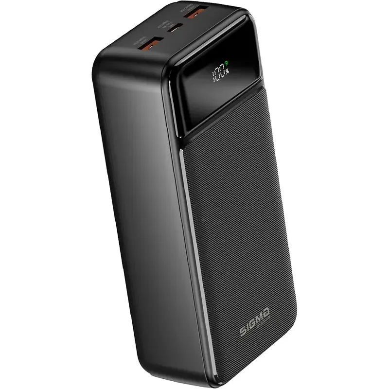 Портативное зарядное устройство (павербанк) Sigma mobile X-Power SI30A4QL 30000mAh Black (4827798787311)