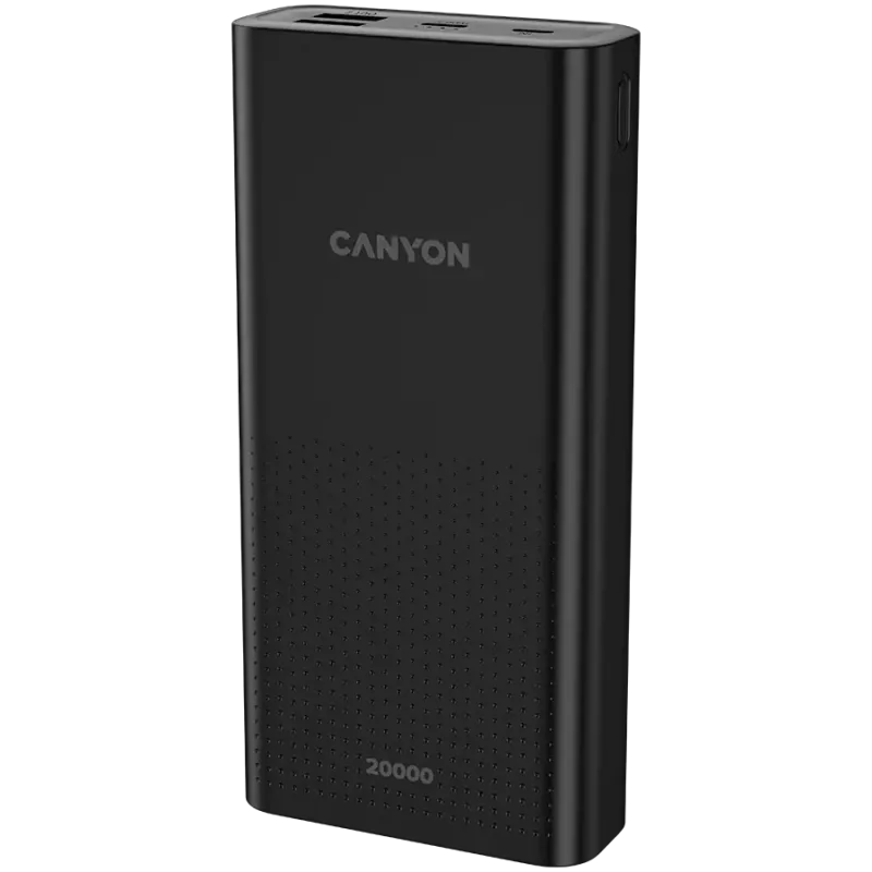 Портативное зарядное устройство (павербанк) Canyon PB-2001 20000mAh Black CNE-CPB2001B