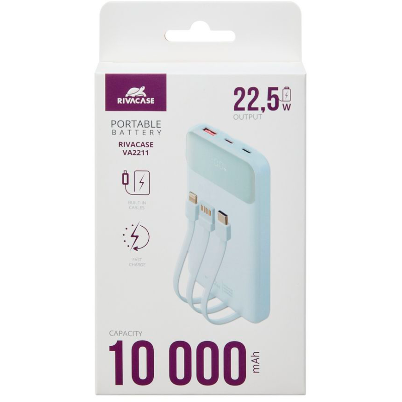 Портативний зарядний пристрій (павербанк) RIVACASE RIVAPOWER VA2211 (White)