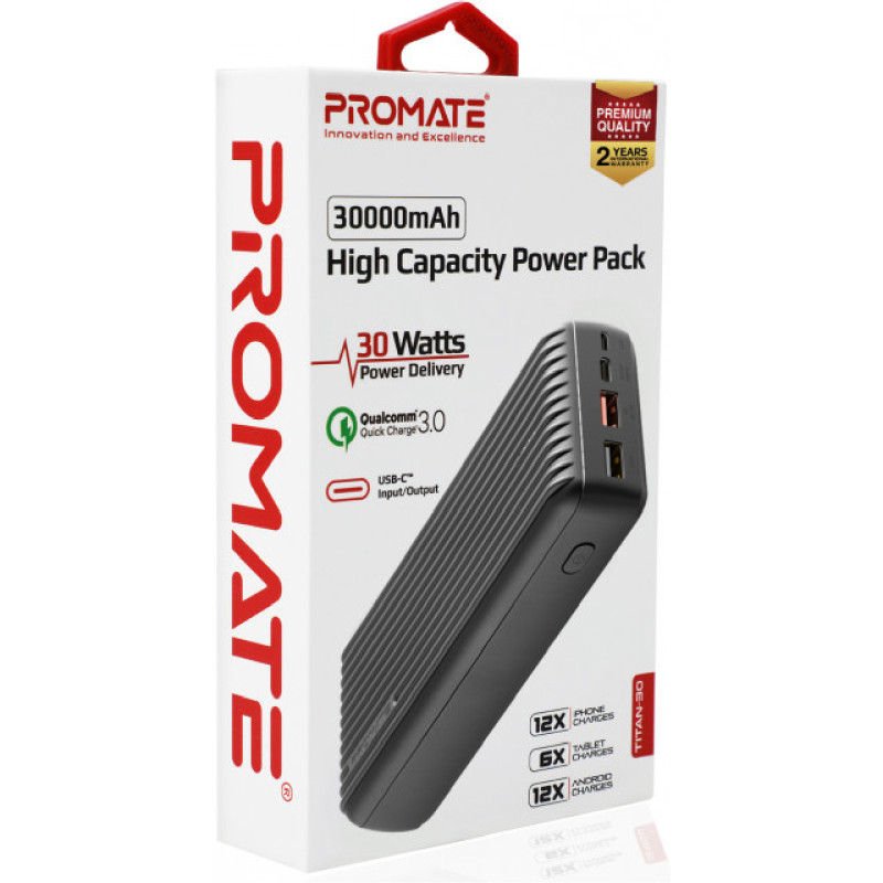 Promate Titan-30 30000 mAh Black (titan-30.black)