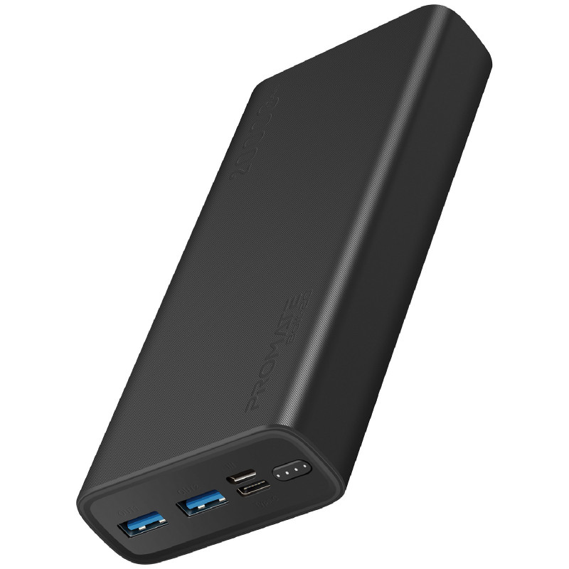 Портативное зарядное устройство (павербанк) Promate Bolt-20 20000 mAh Black (bolt-20.black)