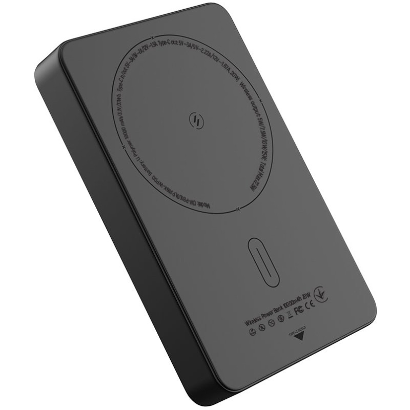 Портативний зарядний пристрій (павербанк) ColorWay 10000mAh 22.5W MagSafe Black (CW-PB100LPA1BK-WPDD)