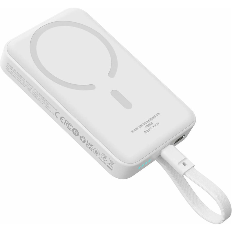 Портативное зарядное устройство (павербанк) Baseus Magnetic Mini 10000mAh, 30W White (P1002210B223-00)