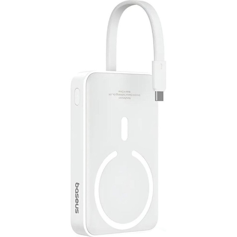 Портативное зарядное устройство (павербанк) Baseus Magnetic Mini 10000mAh, 30W White (P1002210B223-00)