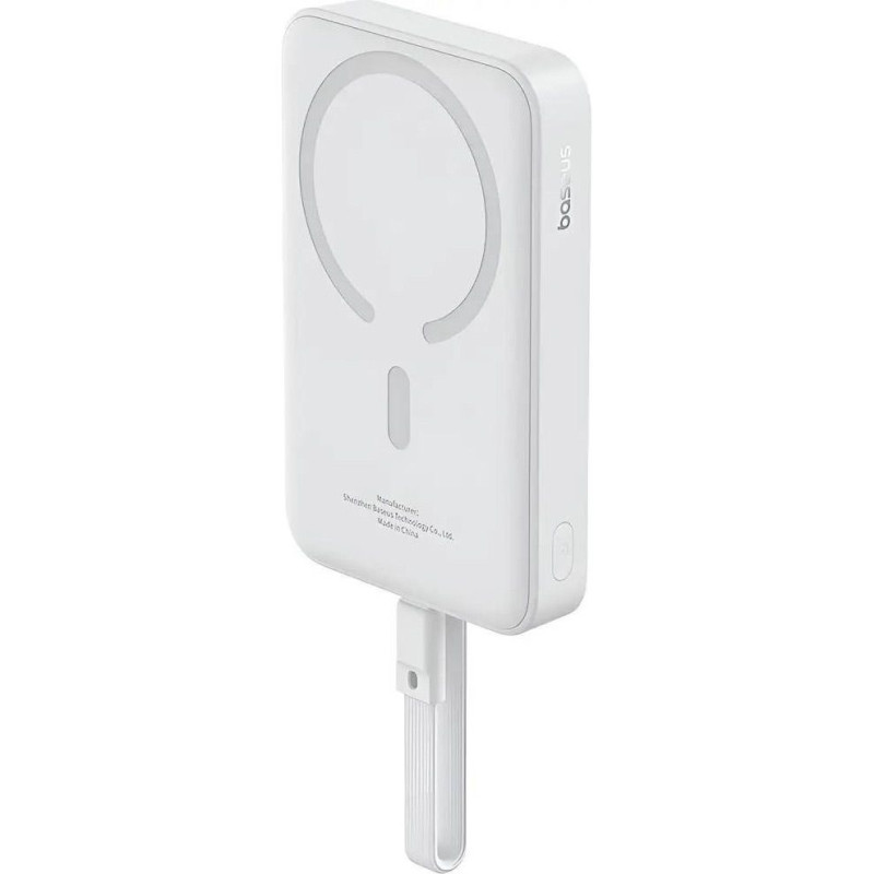 Портативное зарядное устройство (павербанк) Baseus Magnetic Mini 10000mAh, 30W White (P1002210B223-00)