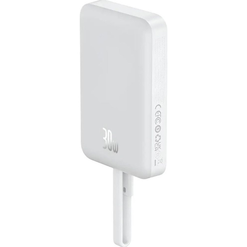 Портативное зарядное устройство (павербанк) Baseus Magnetic Mini 10000mAh, 30W White (P1002210B223-00)