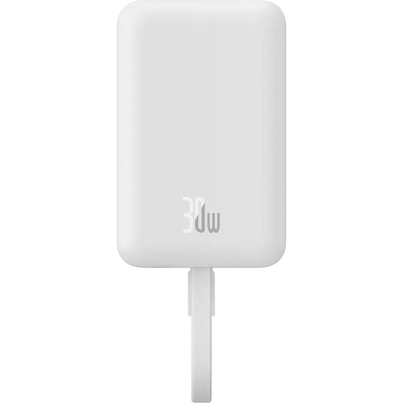Портативное зарядное устройство (павербанк) Baseus Magnetic Mini 10000mAh, 30W White (P1002210B223-00)