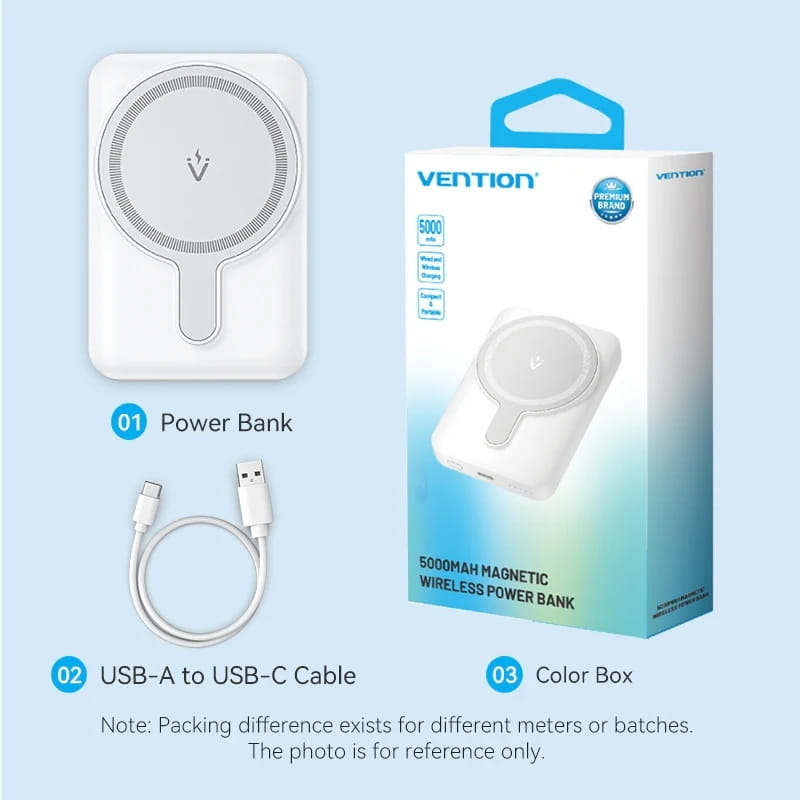 Vention 5000mAh 20W Magnetic White (FHSW0)
