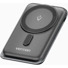 Портативний зарядний пристрій (павербанк) Vention Magnetic Wireless 10000mAh 20W Black (FHNB0)