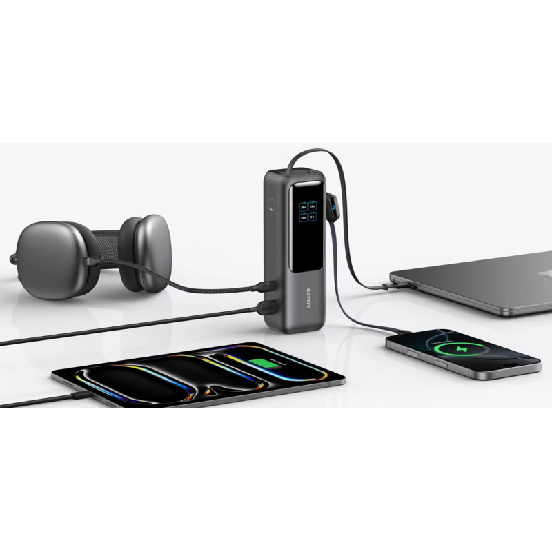 Портативний зарядний пристрій (павербанк) Anker Laptop 25000mAh 165W Space Black (A1695H11)