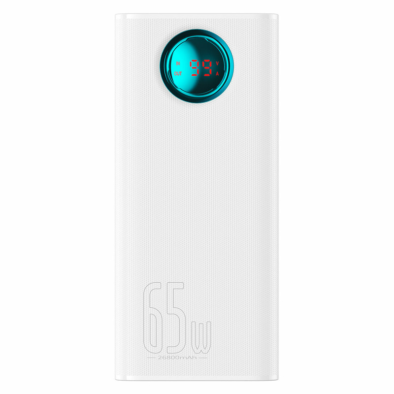 Портативний зарядний пристрій (павербанк) Baseus Amblight Digital Display 26800mAh 65W White (P10022402223-00)