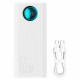 Портативний зарядний пристрій (павербанк) Baseus Amblight Digital Display 26800mAh 65W White (P10022402223-00)