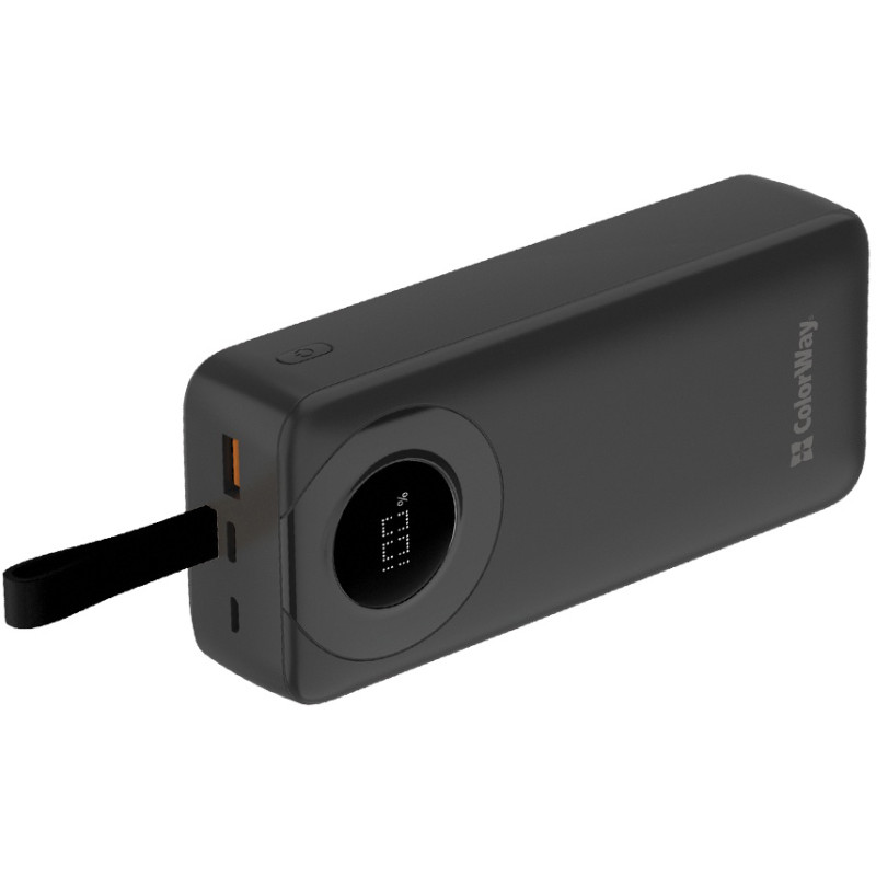 Портативний зарядний пристрій (павербанк) ColorWay EnergyPlus 30000mAh Black (CW-PB300LPB4BK-PDD)
