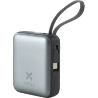 Портативное зарядное устройство (павербанк) Vinga 10000 mAh 35W Display Cable (VPBB1035C)