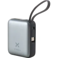 Портативний зарядний пристрій (павербанк) Vinga 10000 mAh 35W Display Cable (VPBB1035C)