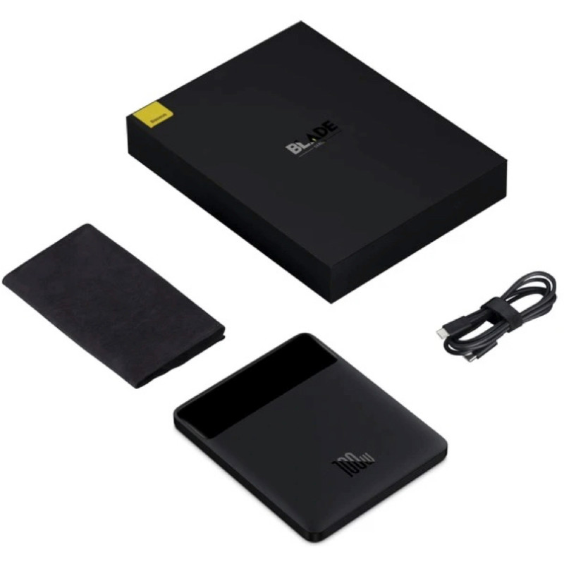 Портативное зарядное устройство (павербанк) Baseus Blade Digital Display 20000 mAh PD 100W Black (PPDGL-01, PPBLD100-S, PPBL000201)
