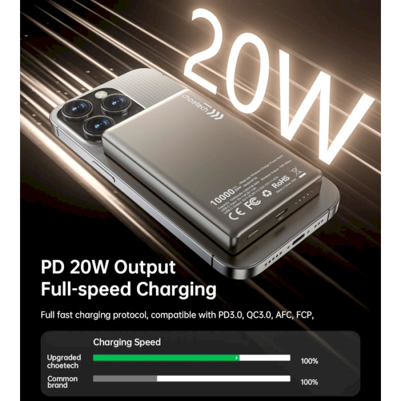 Портативное зарядное устройство (павербанк) Choetech B739 10000mAh Beige (B739-CCCWH)
