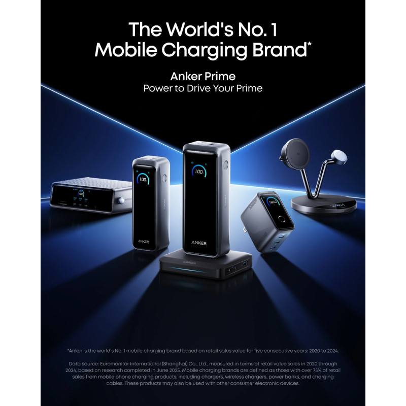Портативний зарядний пристрій (павербанк) Anker Prime 26000mAh 300W Black (A110AH11)