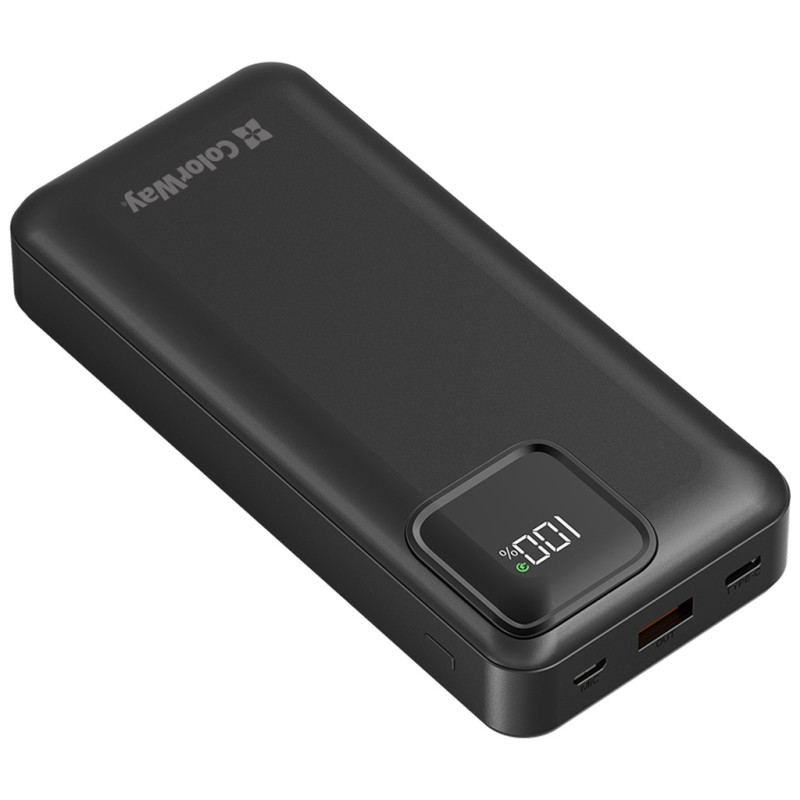 Портативний зарядний пристрій (павербанк) ColorWay 20000mAh Optimal Power Black (CW-PB200LPB5BK-PDD)