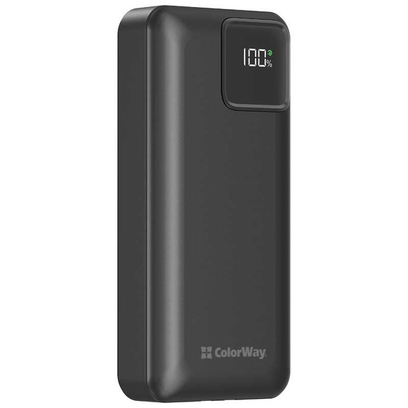 Портативний зарядний пристрій (павербанк) ColorWay 20000mAh Optimal Power Black (CW-PB200LPB5BK-PDD)
