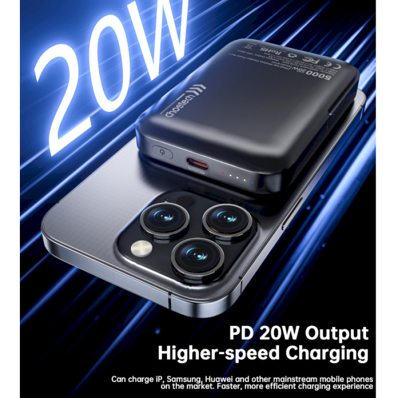 Портативний зарядний пристрій (павербанк) Choetech B742 5000mAh Black (B742-CCBK)