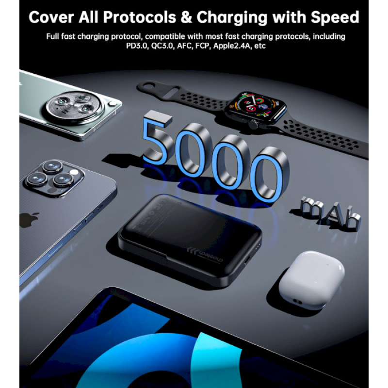 Портативний зарядний пристрій (павербанк) Choetech B742 5000mAh Black (B742-CCBK)