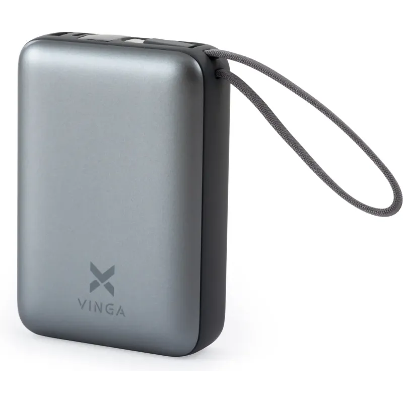 Портативний зарядний пристрій (павербанк) Vinga 20000 mAh 45W Display Cable (VPBB2045C)