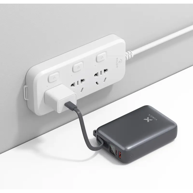 Портативний зарядний пристрій (павербанк) Vinga 20000 mAh 45W Display Cable (VPBB2045C)