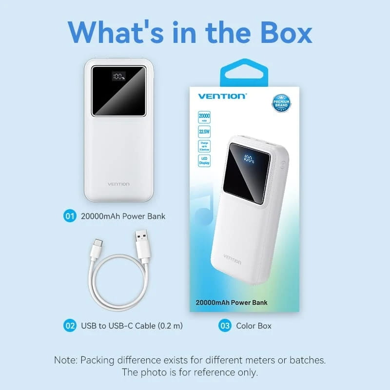 Vention 20000mAh 22.5W White (FHLW0)