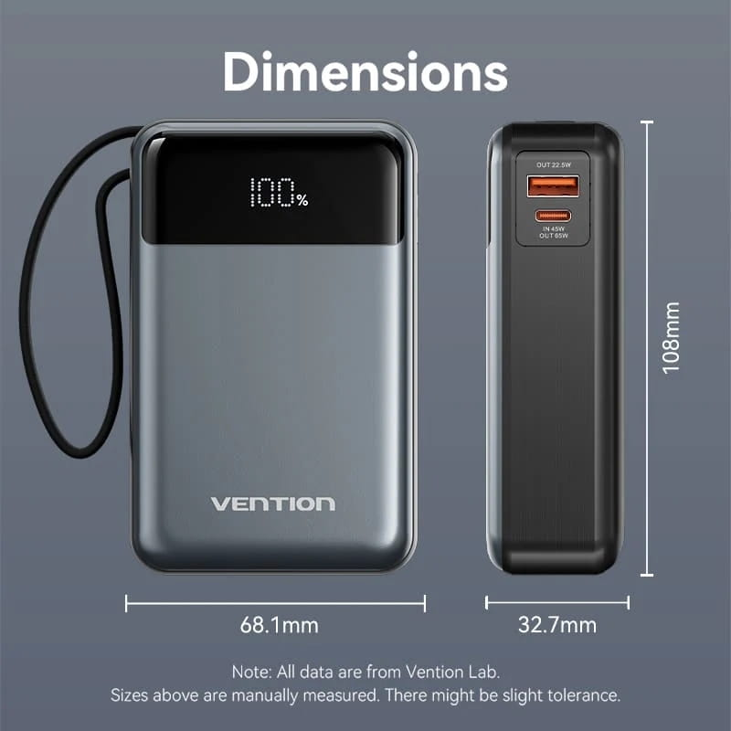 Vention 20000mAh 65W Black (FHYB0)