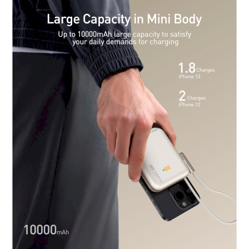 Портативное зарядное устройство (павербанк) Choetech B735 10000mAh White (B735-CCWH)