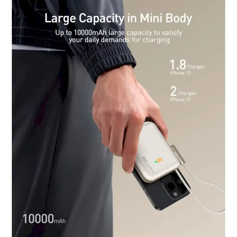 Портативное зарядное устройство (павербанк) Choetech B735 10000mAh White (B735-CCWH)