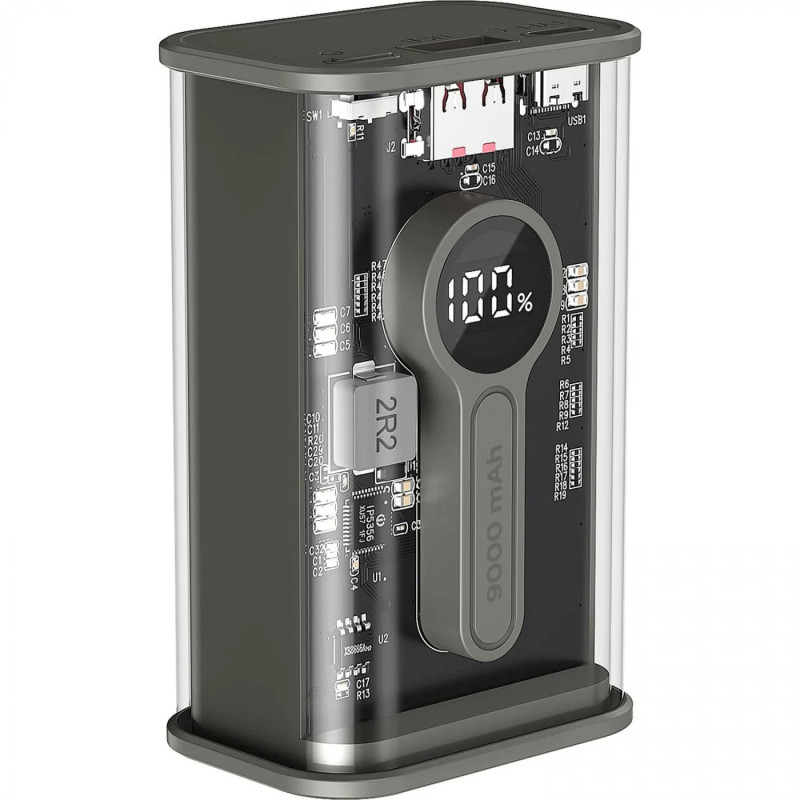 Портативний зарядний пристрій (павербанк) Gembird 9000mAh Black (PB09-TQC3-01)