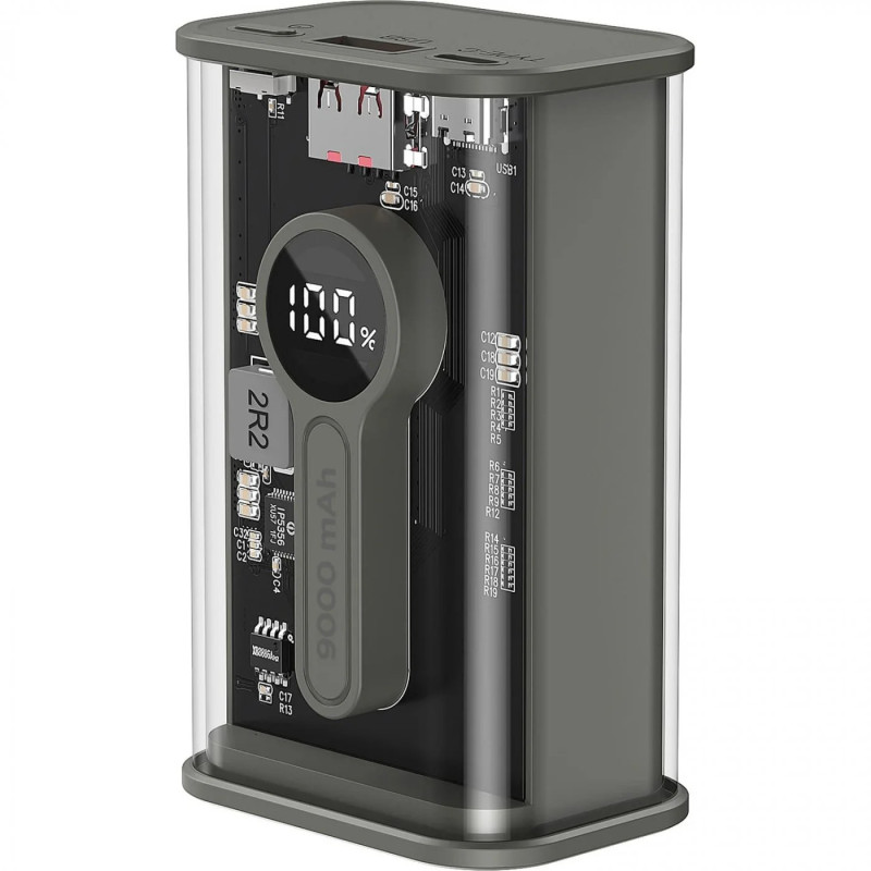 Портативний зарядний пристрій (павербанк) Gembird 9000mAh Black (PB09-TQC3-01)