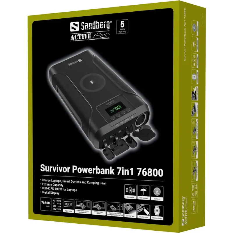 Портативний зарядний пристрій (павербанк) Sandberg Survivor 76800mAh (421-15)