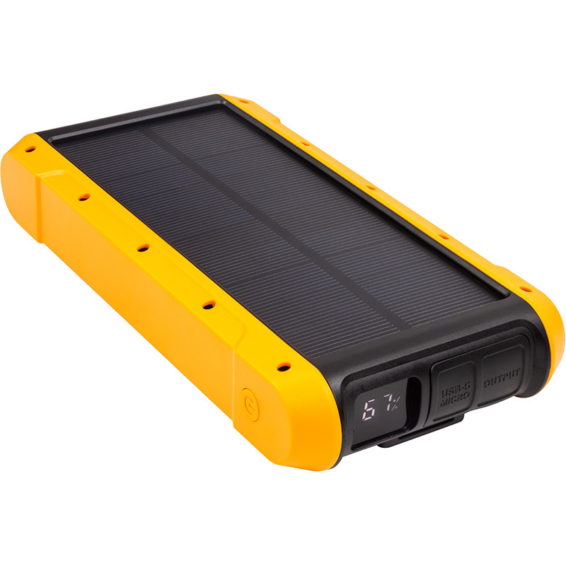 Портативний зарядний пристрій (павербанк) PowerPlant 20000mAh PD/18W QC3.0 USB-C USB-A*2 Wireless Solar panel (PB930487)