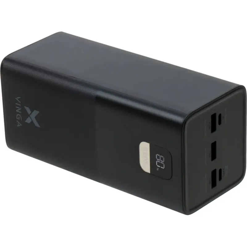 Портативний зарядний пристрій (павербанк) Vinga 50000 mAh 22.5W Display Black (VPBB5022)