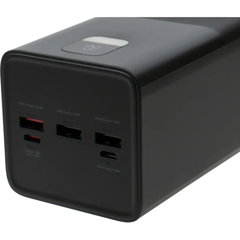 Портативний зарядний пристрій (павербанк) Vinga 50000 mAh 22.5W Display Black (VPBB5022)