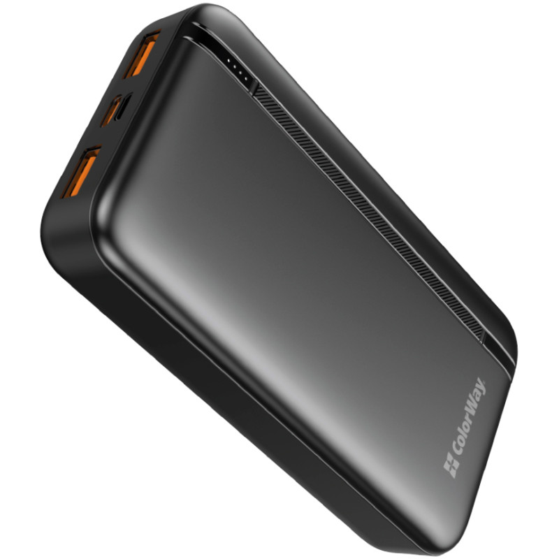 Портативний зарядний пристрій (павербанк) ColorWay 20000mAh 22.5W Black (CW-PB200LPB4BK-PD)